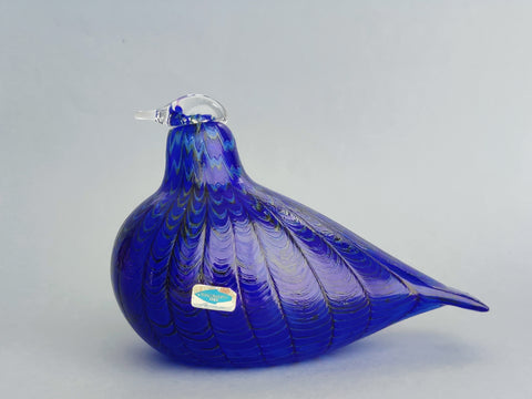 Special blue bird for Sampo in 1988 by Oiva Toikka Nuutajärvi