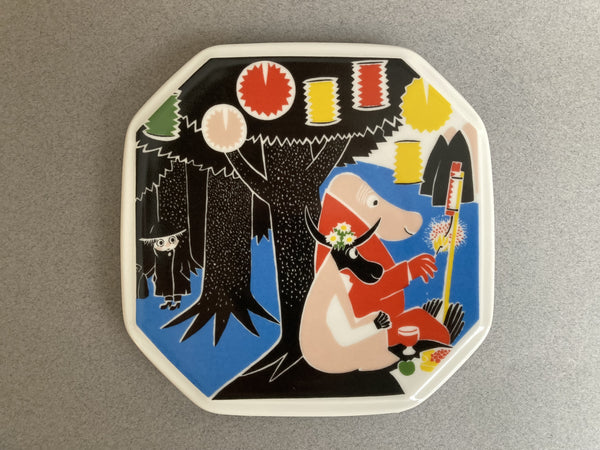 Moomin Wall Plate (1990-1993) Who will comfort Toffle 3/6