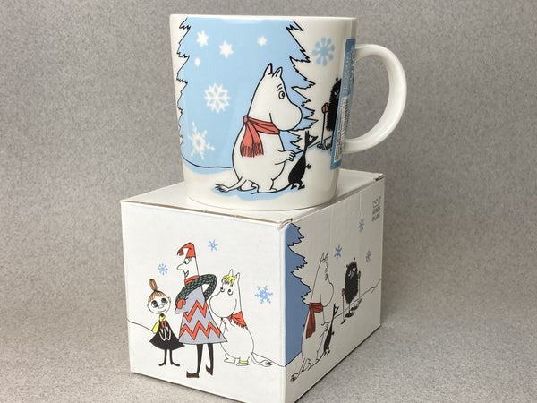 Winter-10 Skiing Competition Moomin mug (with sticker) in Gift Box