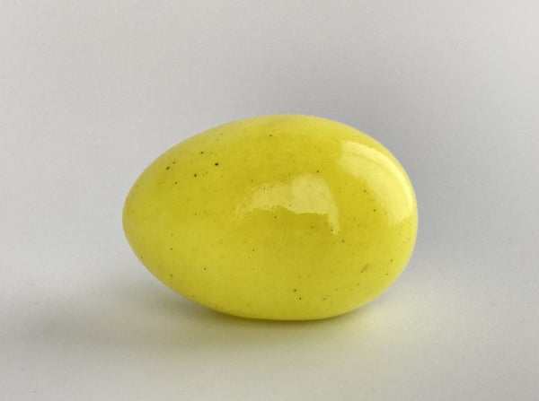 Egg shiny yellow - Oiva Toikka Nuutajärvi Finland in original box RARE