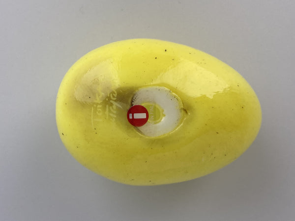 Egg shiny yellow - Oiva Toikka Nuutajärvi Finland in original box RARE