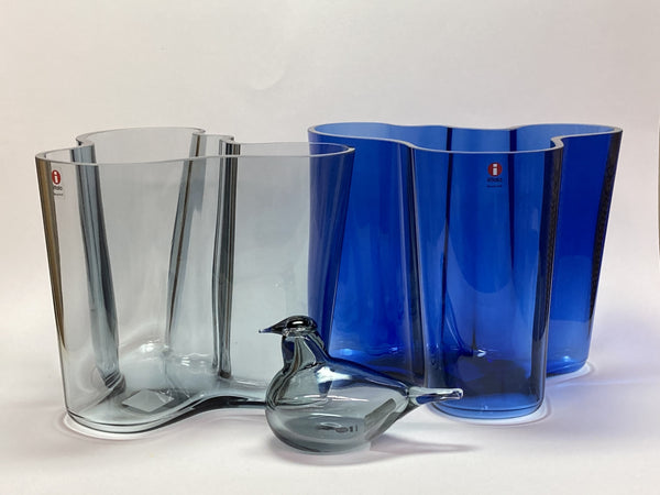 Alvar Aalto - Vases Recycled Grey and Special Recycled Blue ones 160mm (NEW)