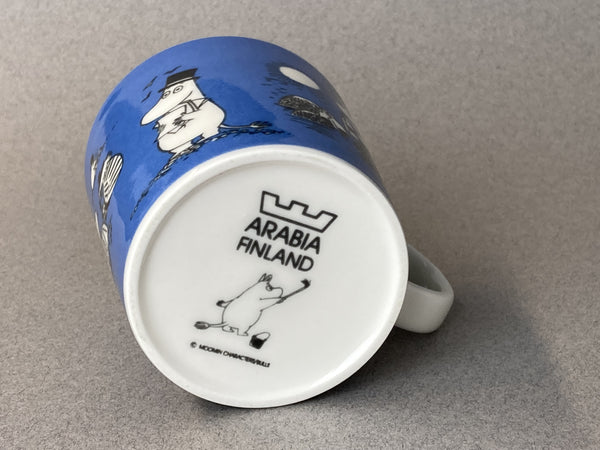 90's Moomin mug 1991 – 1999 Dark Blue Moominpappa Arabia Finland (1)