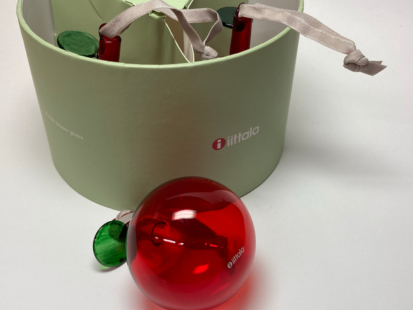 Three Glass Apple Decorations for Christmas - Oiva Toikka (NEW)