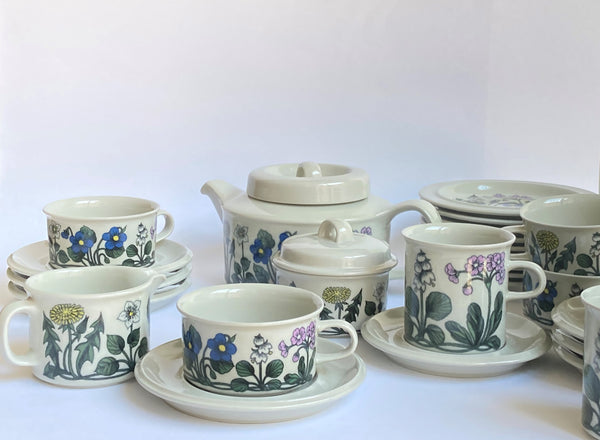 Flora series - Bun Plates - decoration by Esteri Tomula  Arabia 1979-1981