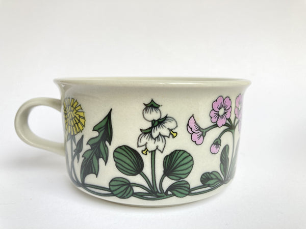 Flora Tea Cup and saucer decor by Esteri Tomula Arabia Finland 1979-1981